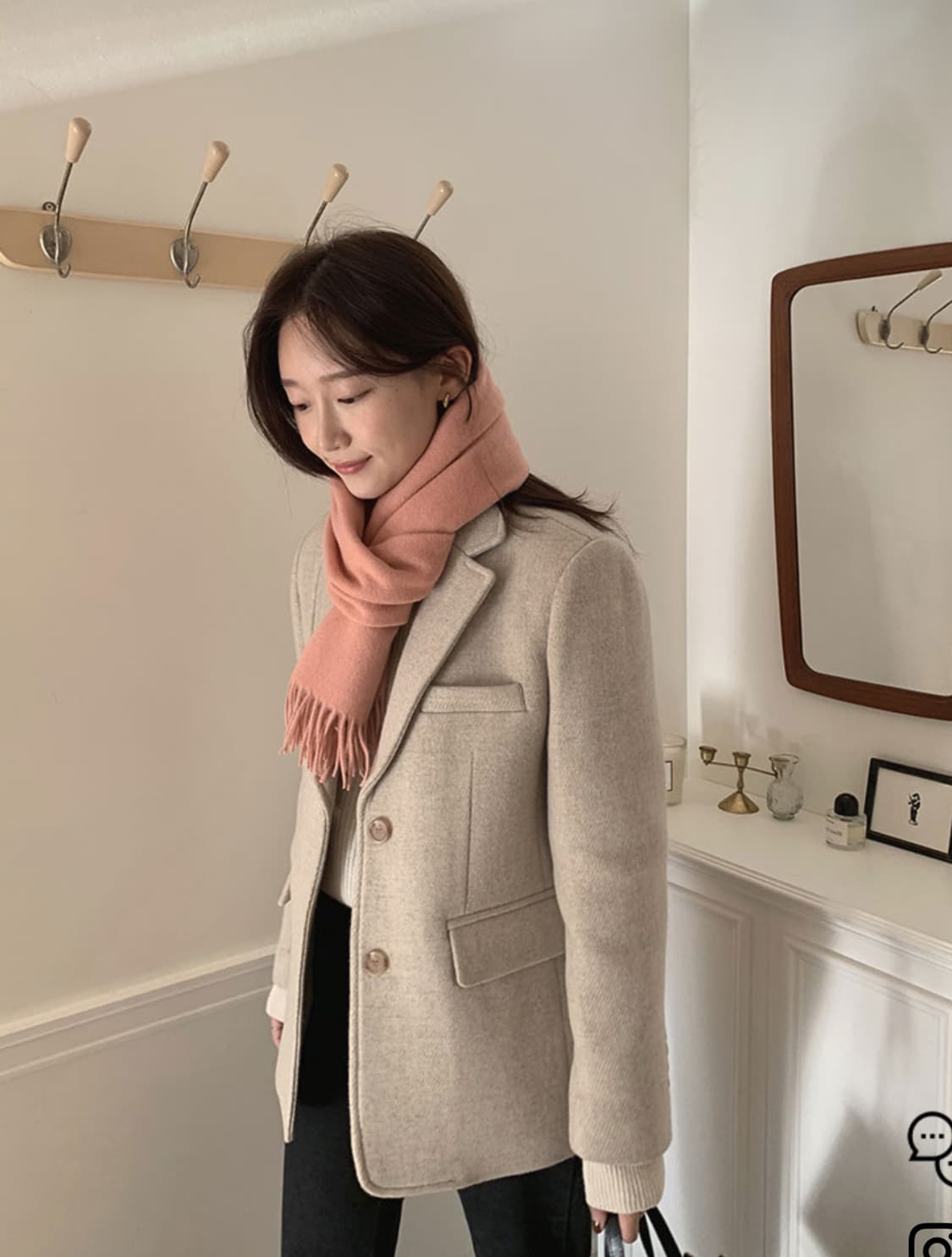 가내스라 위드 울 코트자켓 오트밀 상품이미지1