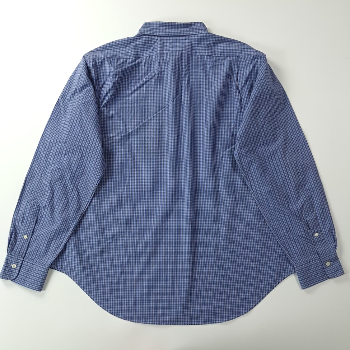 CK789 2XL 폴로 00s 블루 마이크로 타탄체크 셔츠 남방 상품이미지6