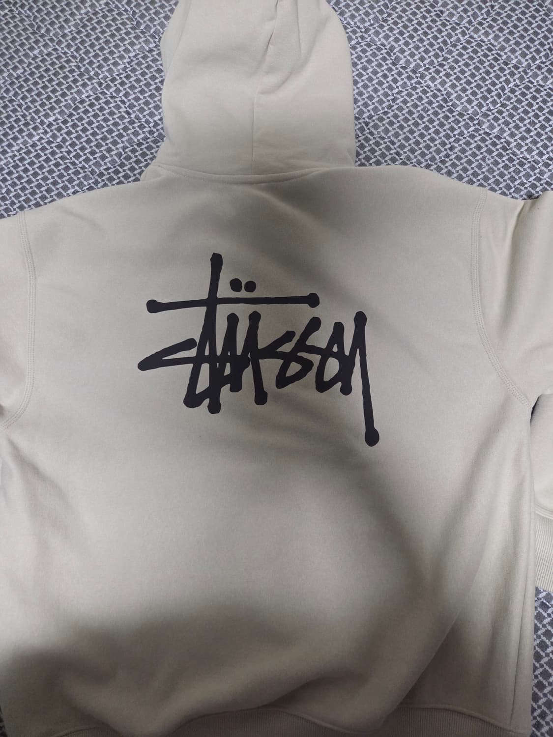 스투시 베이직 후드 카키 L 상품이미지4