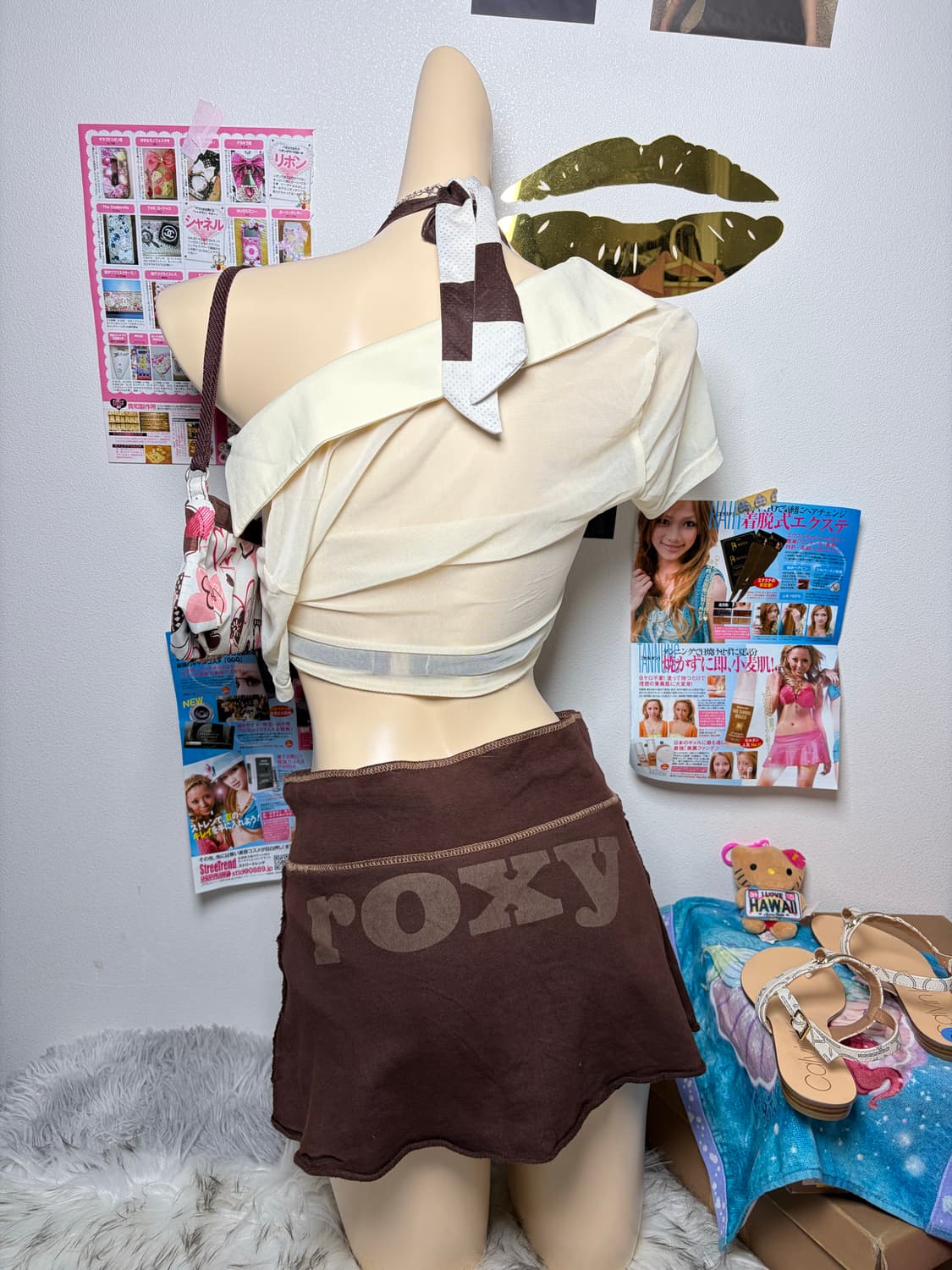 Set) 브라운 레노마 roxy 비키니 세트(3pcs) 상품이미지3