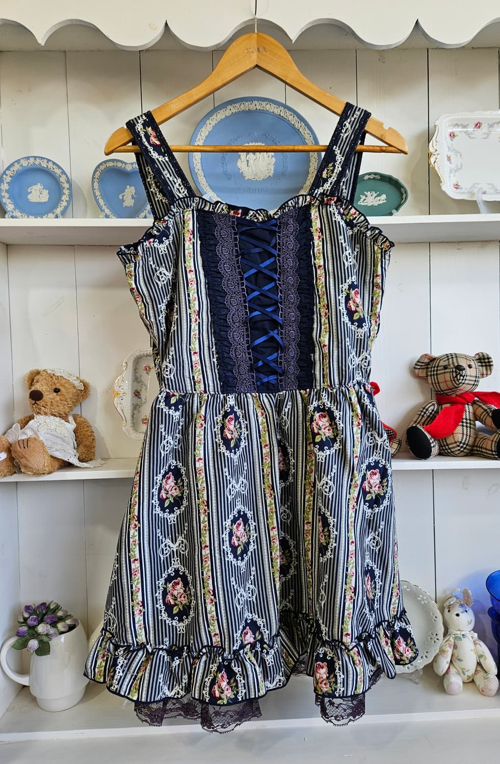 Axes Femme 로즈 스트라이프 코르셋 원피스 상품이미지2