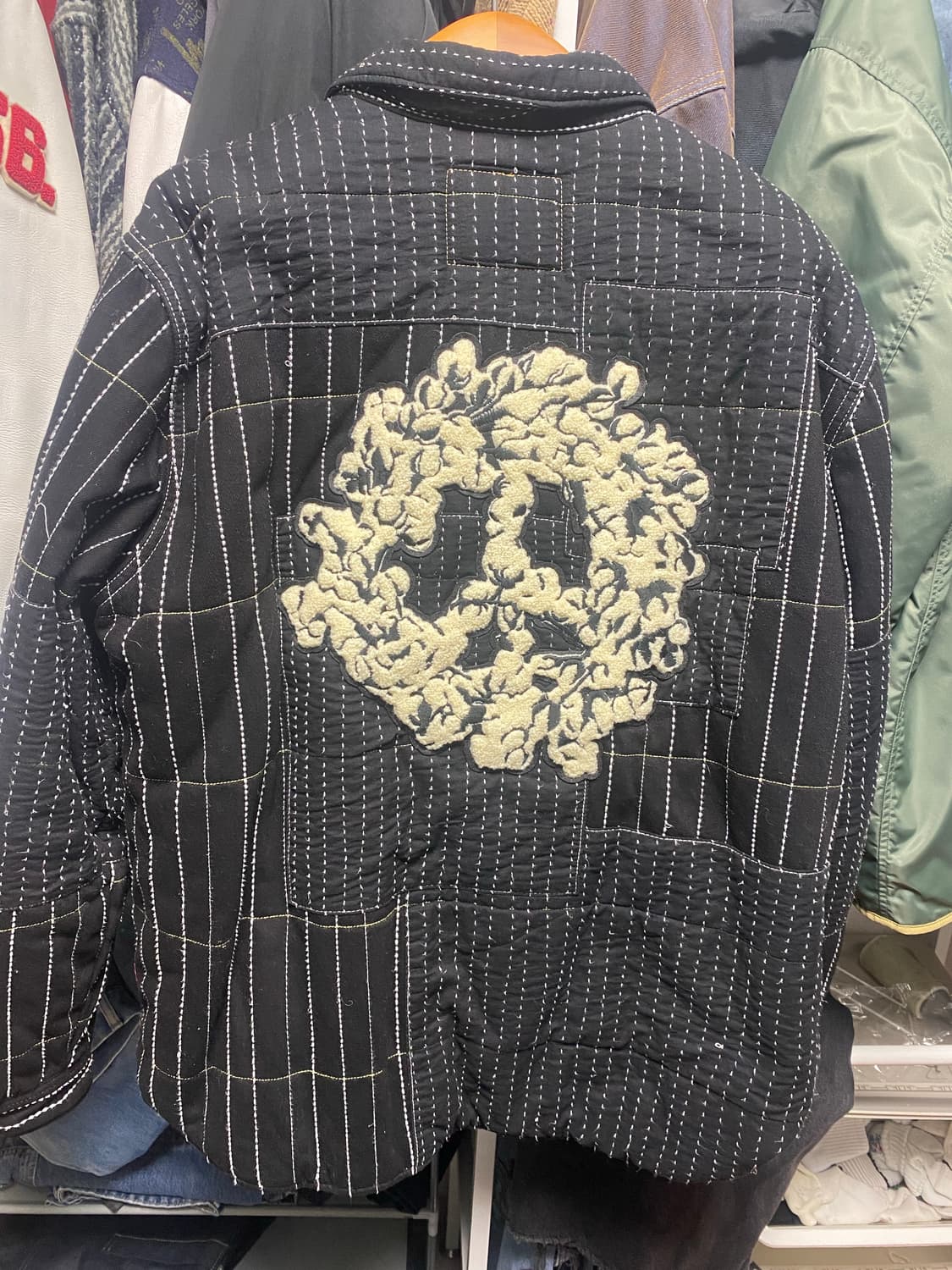 데님티어스 피스 패치워크 패디드자켓 상품이미지1