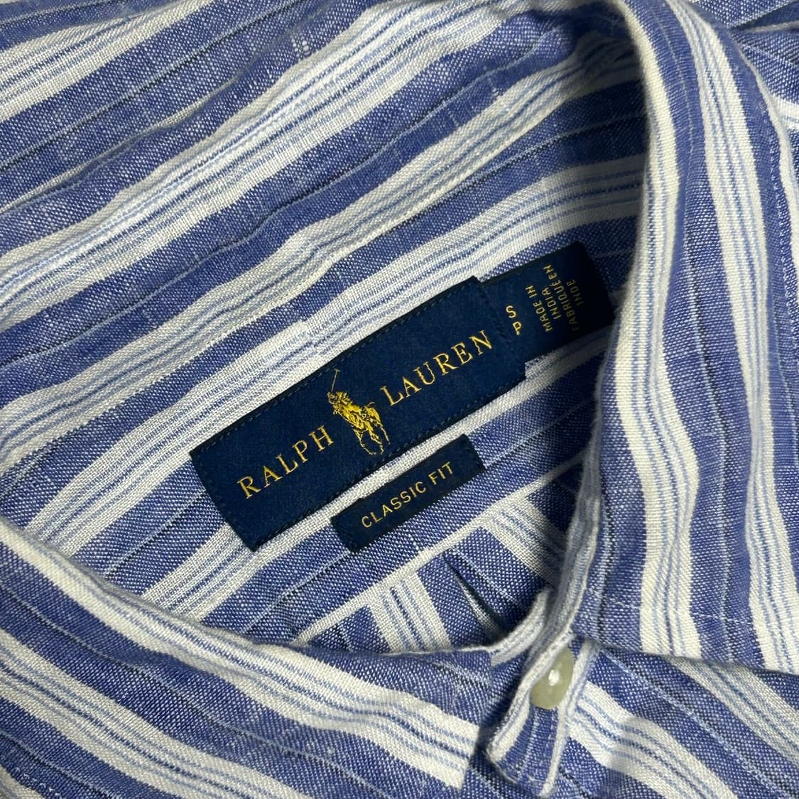 S 폴로랄프로렌 클래식 핏 스트라이프 린넨 셔츠 상품이미지4