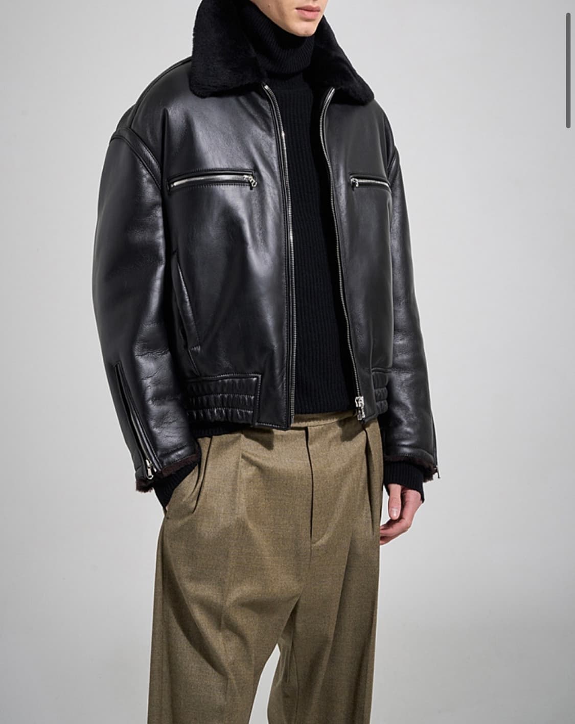 시스템옴므 리얼 무스탕 자켓 신품급 100-105 상품이미지7