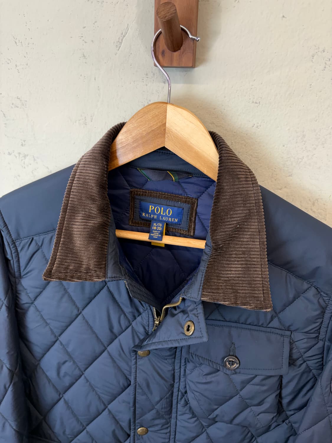 폴로랄프로렌 보이즈 큐알라벨 퀼팅 자켓 네이비 상품이미지7