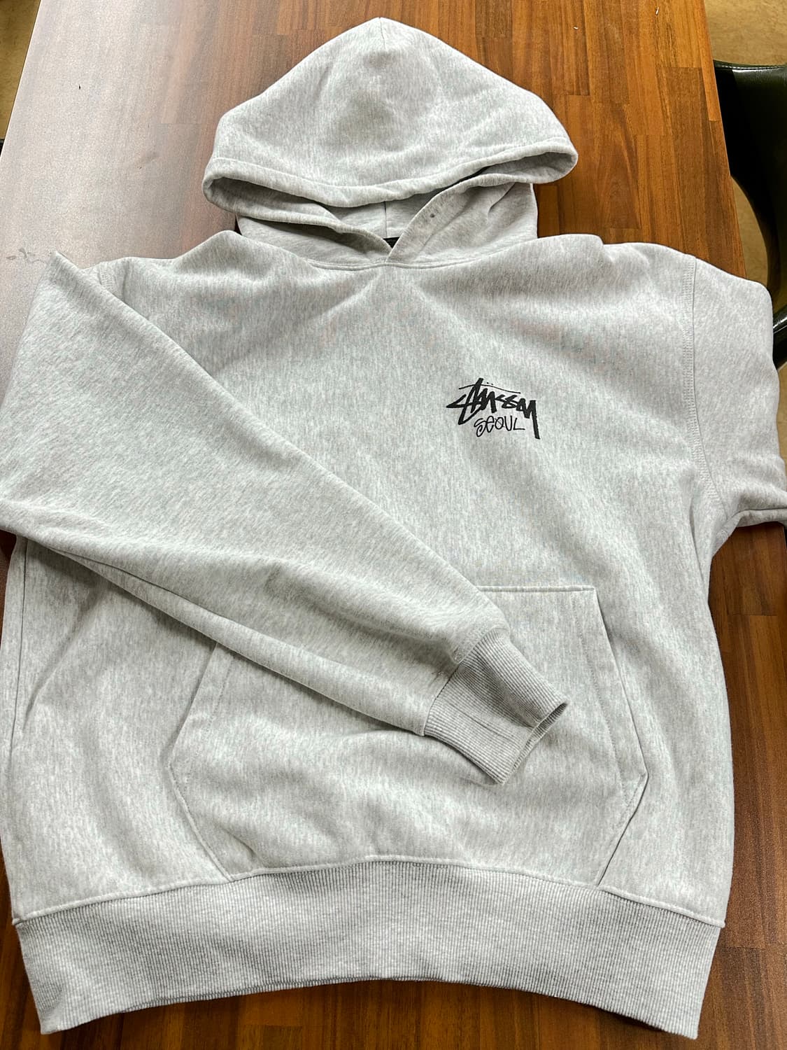 스투시 스탁 서울 후드 애쉬헤더 L 상품이미지1