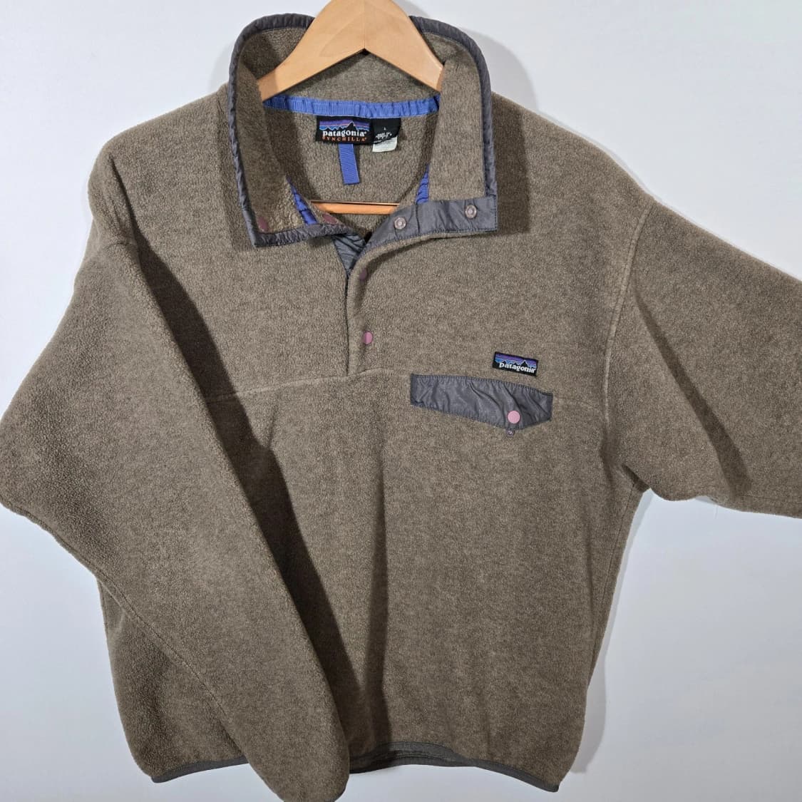 L 빈티지 90S USA메이드 파타고니아 신칠라 브라운 상품이미지2