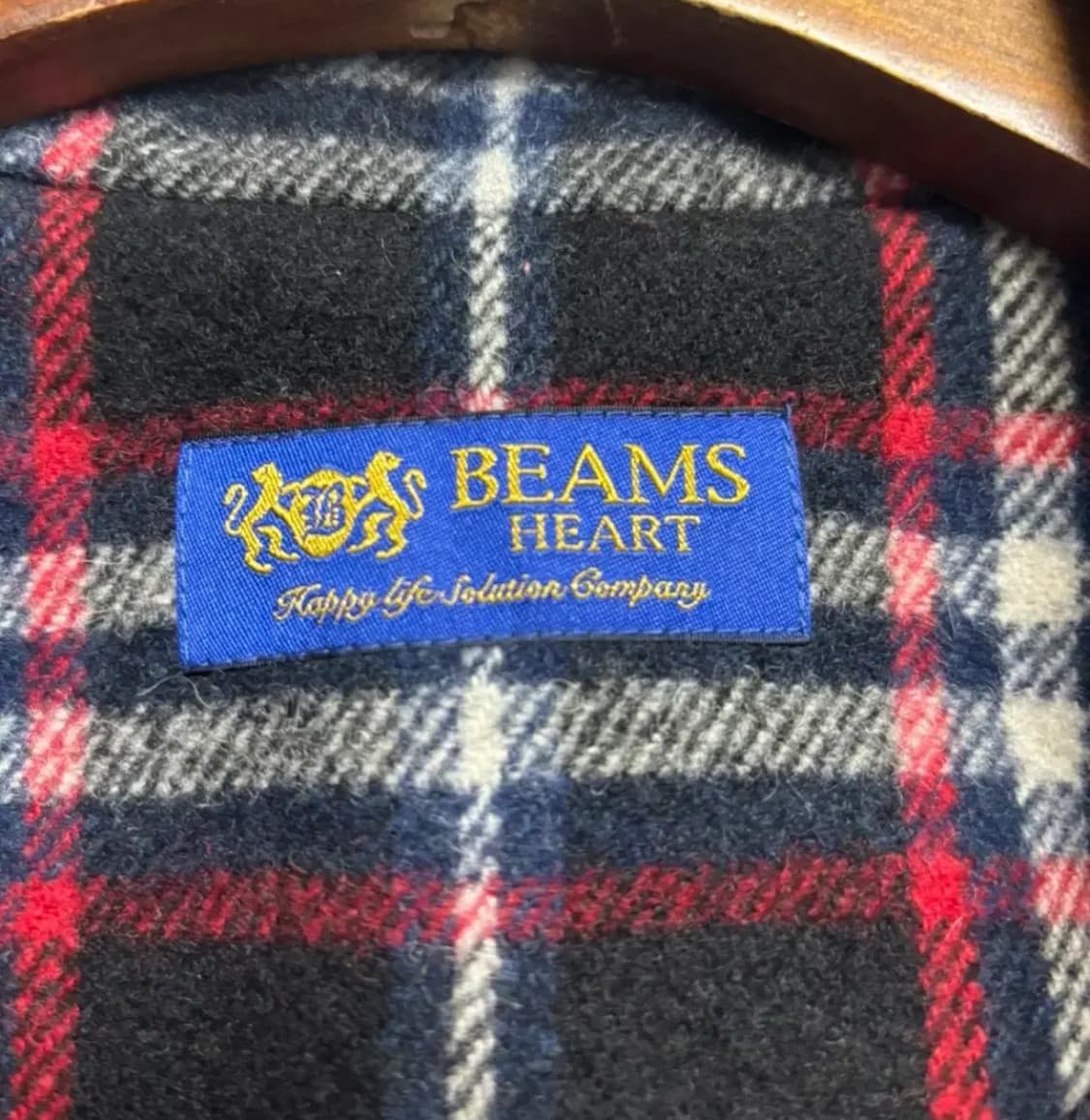 BEAMS HEART 빔즈 하트 빈티지 체크 코트 상품이미지2