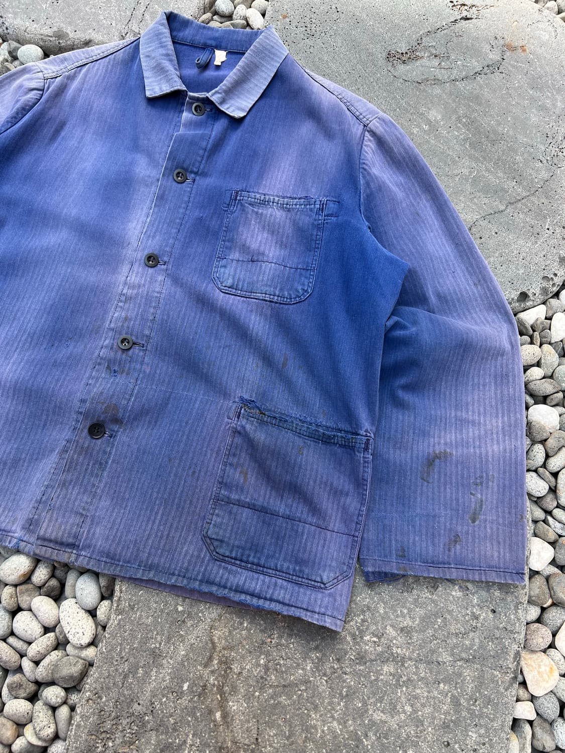 HARD FADED WASHING BLUE HBT 헤링본프렌치워크자켓 상품이미지5