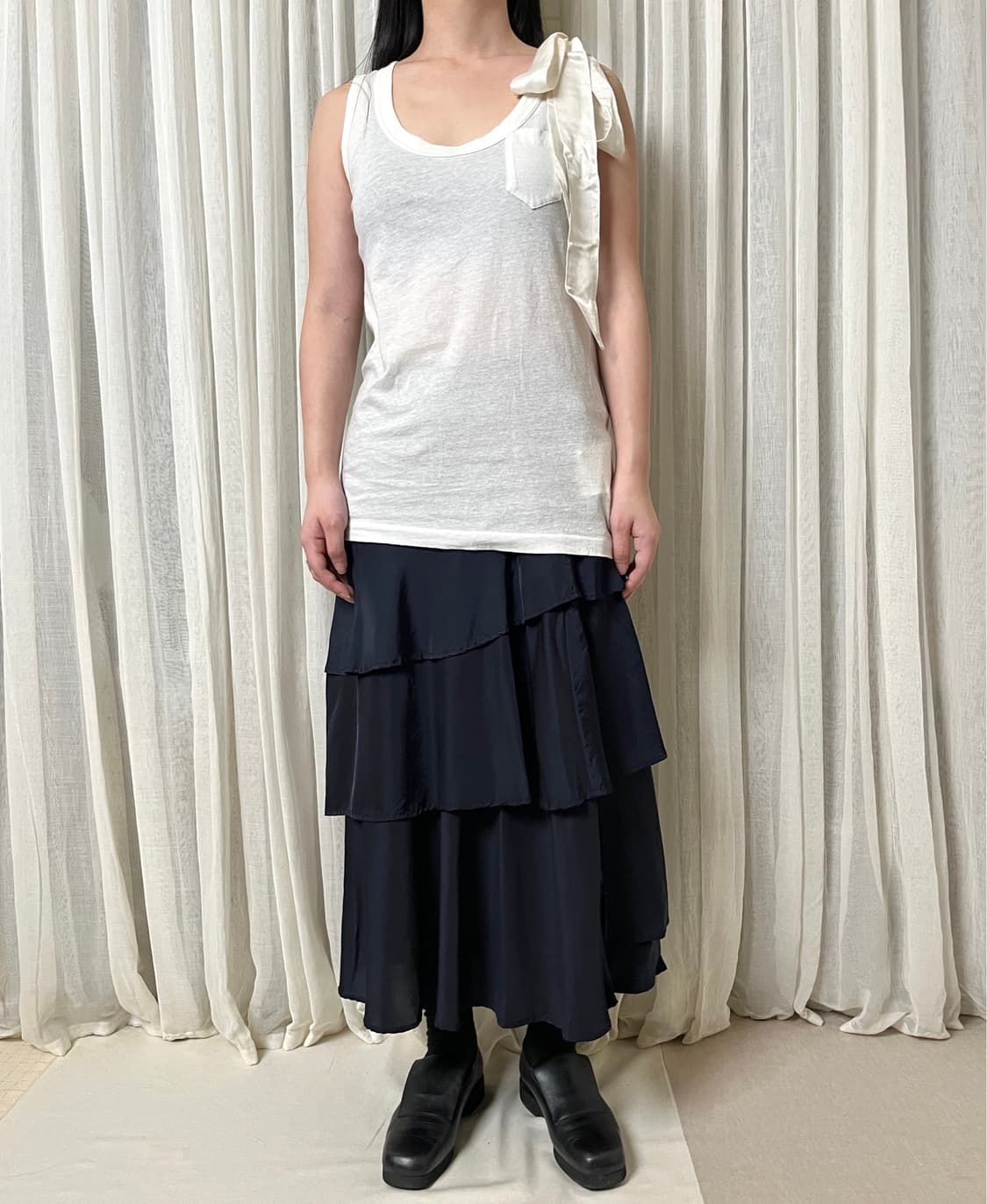 사카이 리본 슬리브리스 탱크탑 sacai  상품이미지9