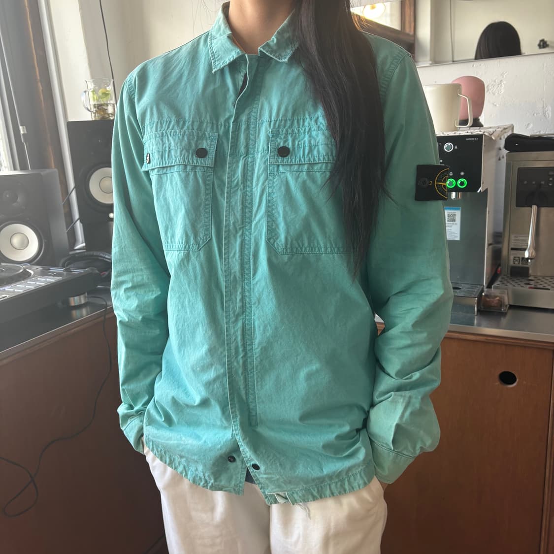 스톤아일랜드 민트 2 포켓 오버 셔츠 자켓 상품이미지1