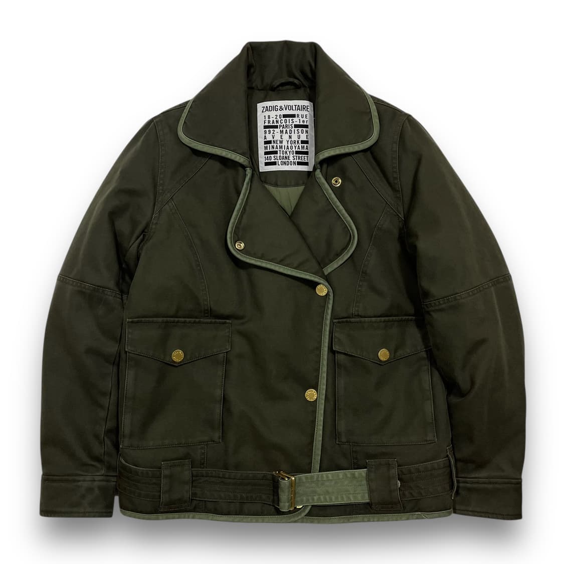쟈딕 앤 볼테르 카키 브레스티드 봄버 파카 자켓 상품이미지1
