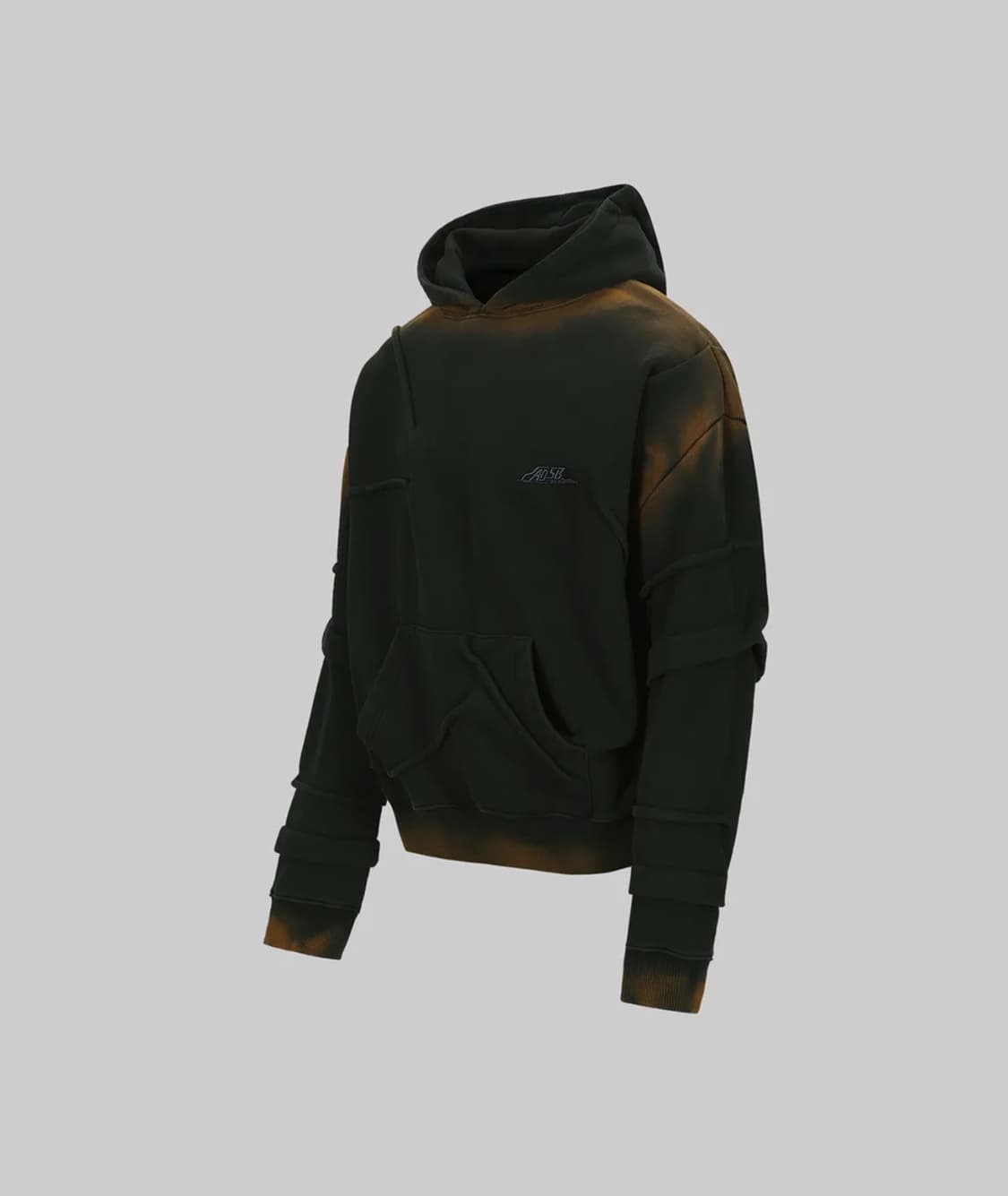 [앤더슨벨] 마드로 그라디언트 후드 블랙 (2XL) 상품이미지1