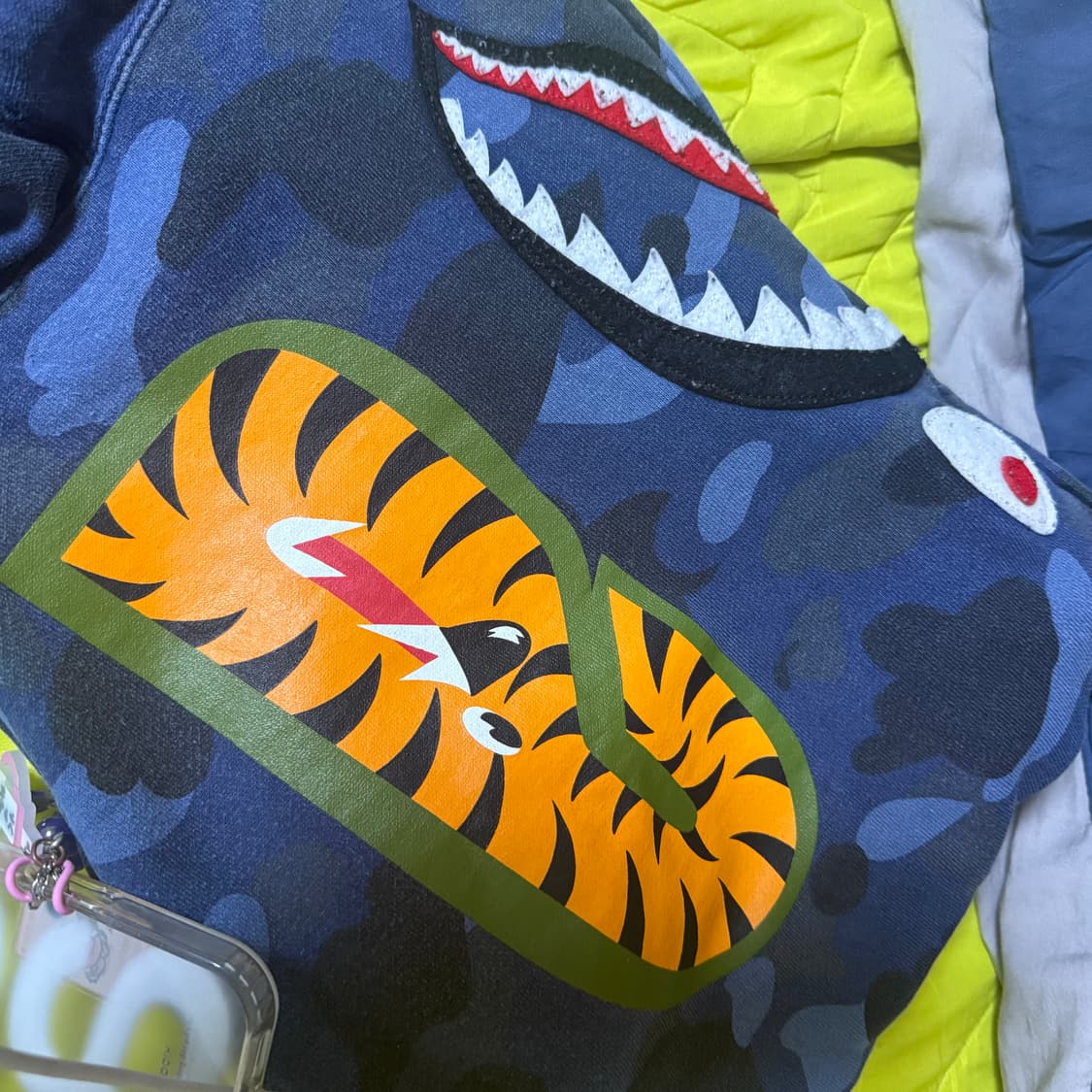 베이프 샤크후드집업 청계 네이비 판매 L 상품이미지3