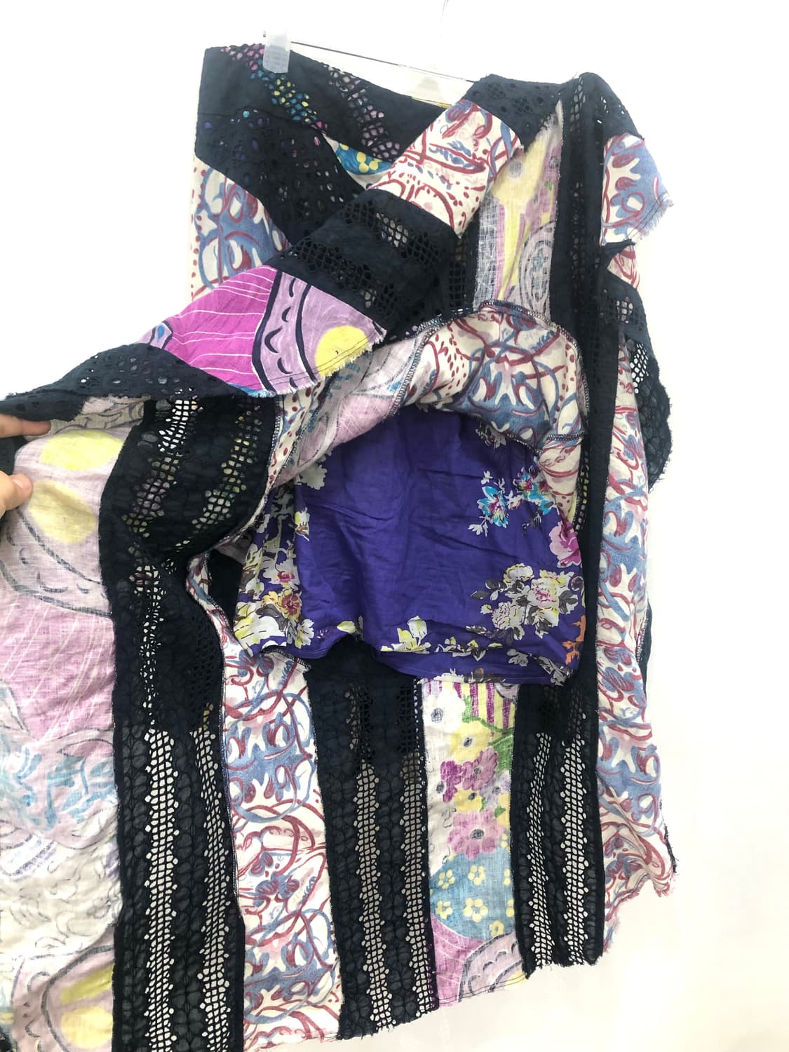 lavender patchwork lace layered skirt  상품이미지4