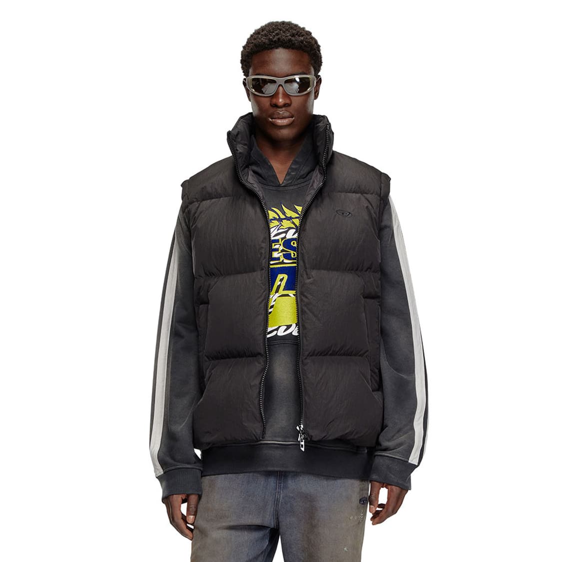 [새상품][48] 디젤 라빌 패딩 베스트 블랙 상품이미지2