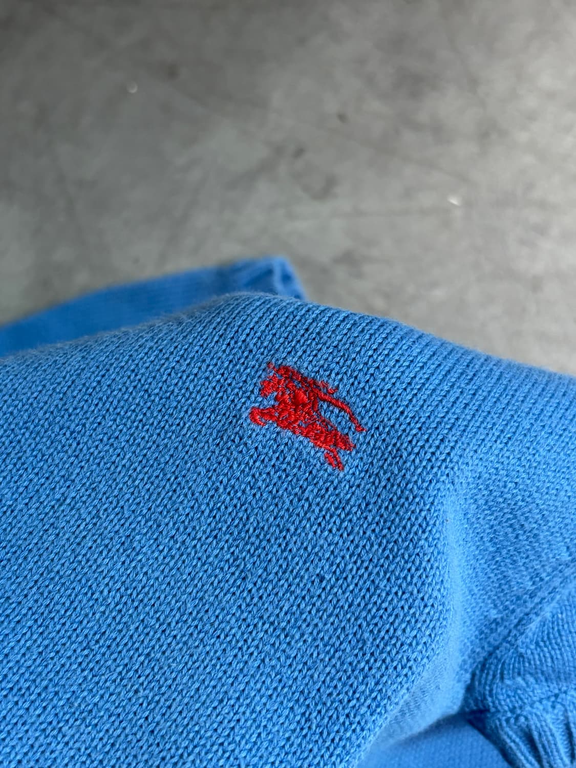 Burberry 버버리 블루라벨 코발트 블루 반팔 니트 상품이미지2