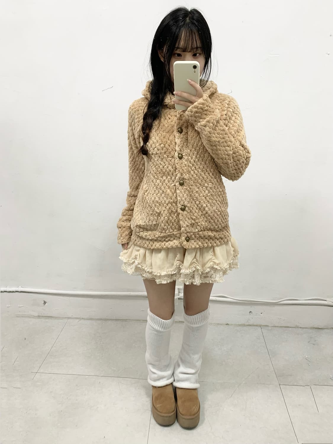 [HERE'S] 라떼갸루 리락쿠마 깔 폭닥 후드 상품이미지2