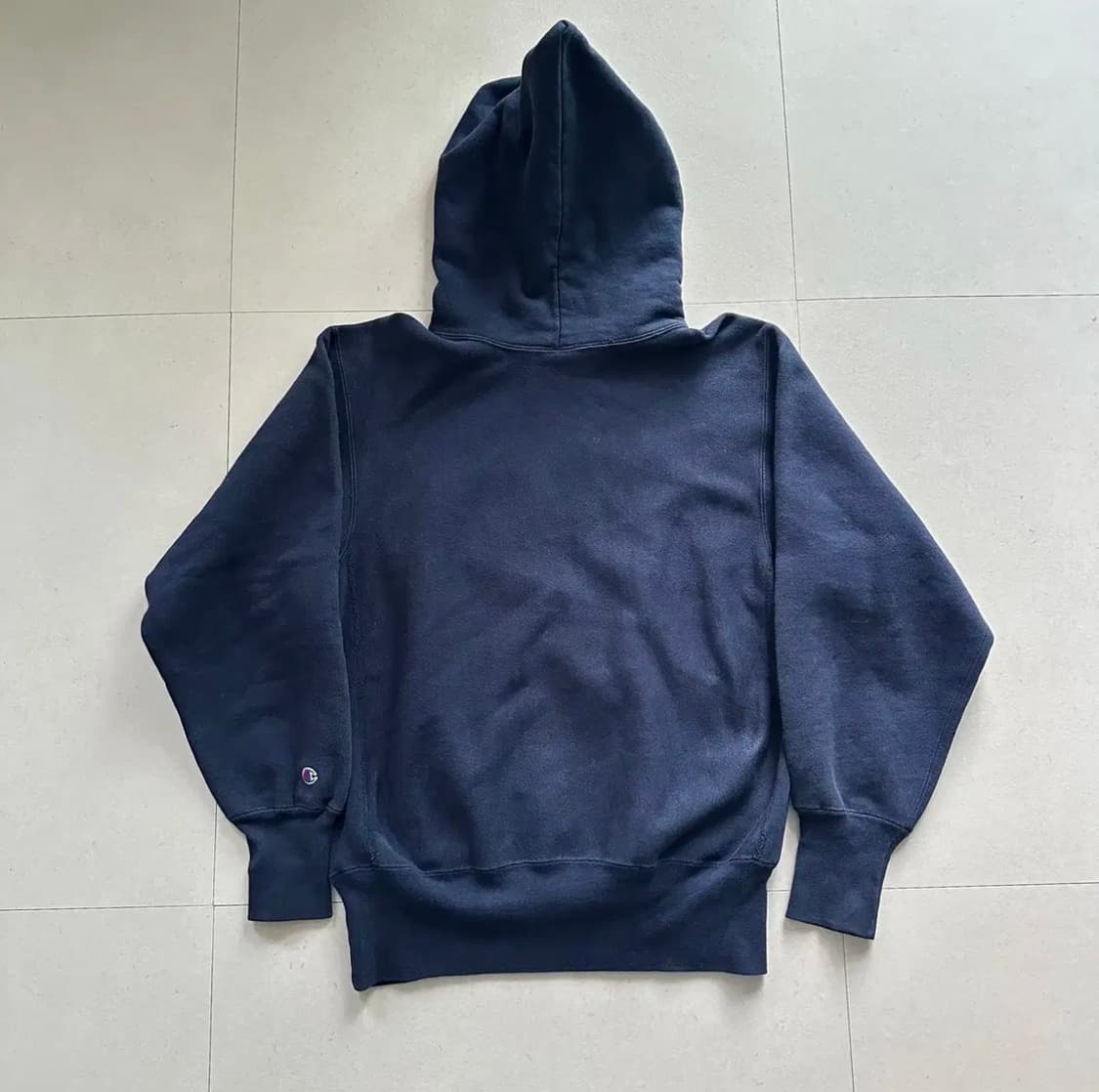 90s 챔피온 리버스위브 네이비 후드티(M) MADE IN USA 상품이미지5