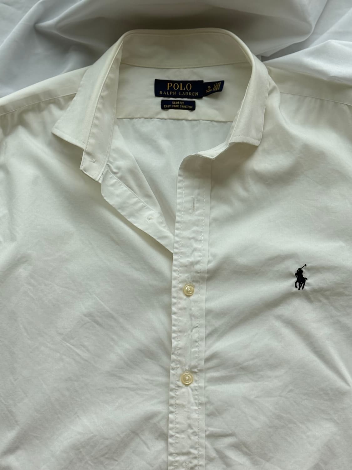 폴로랄프로렌 화이트 슬림핏 이지케어 스트레치 드레스 셔츠 상품이미지4