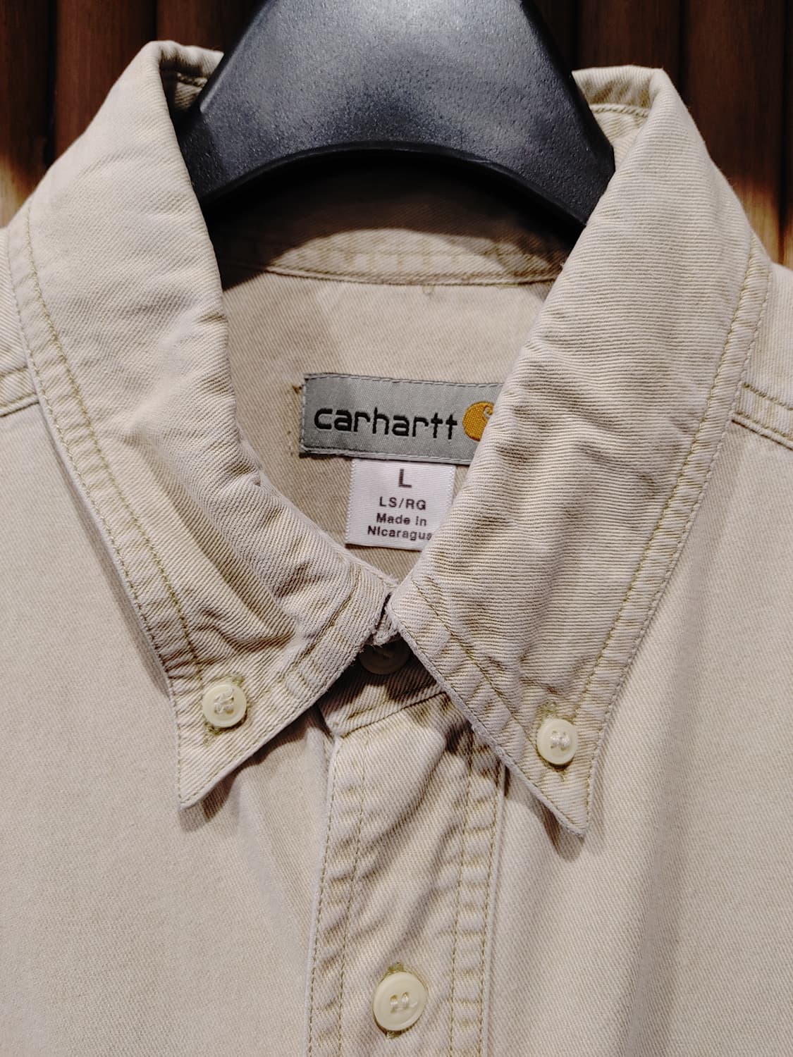 무배) 칼하트 워크 반팔셔츠 베이지 - L 상품이미지2