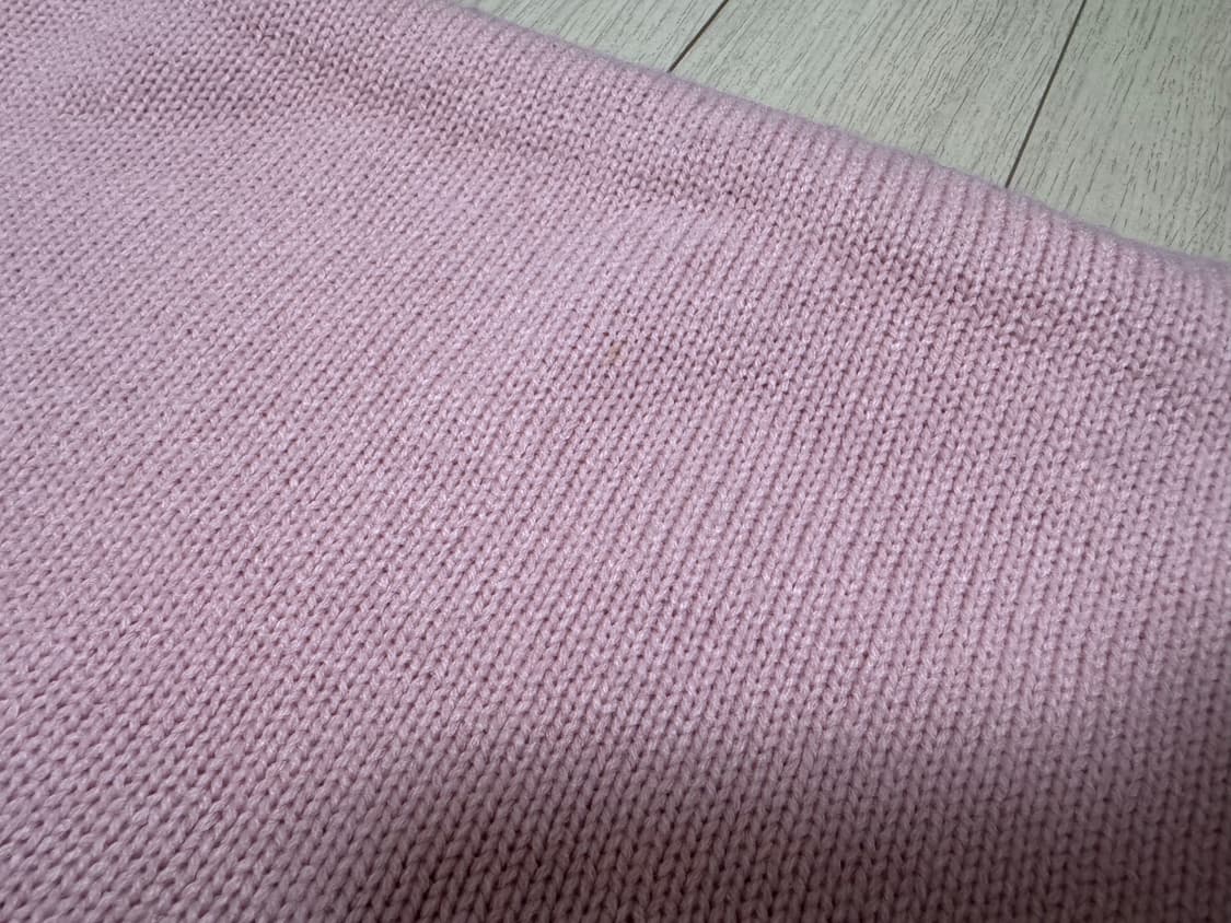 연핑크 라운드넥 니트조끼 상품이미지5