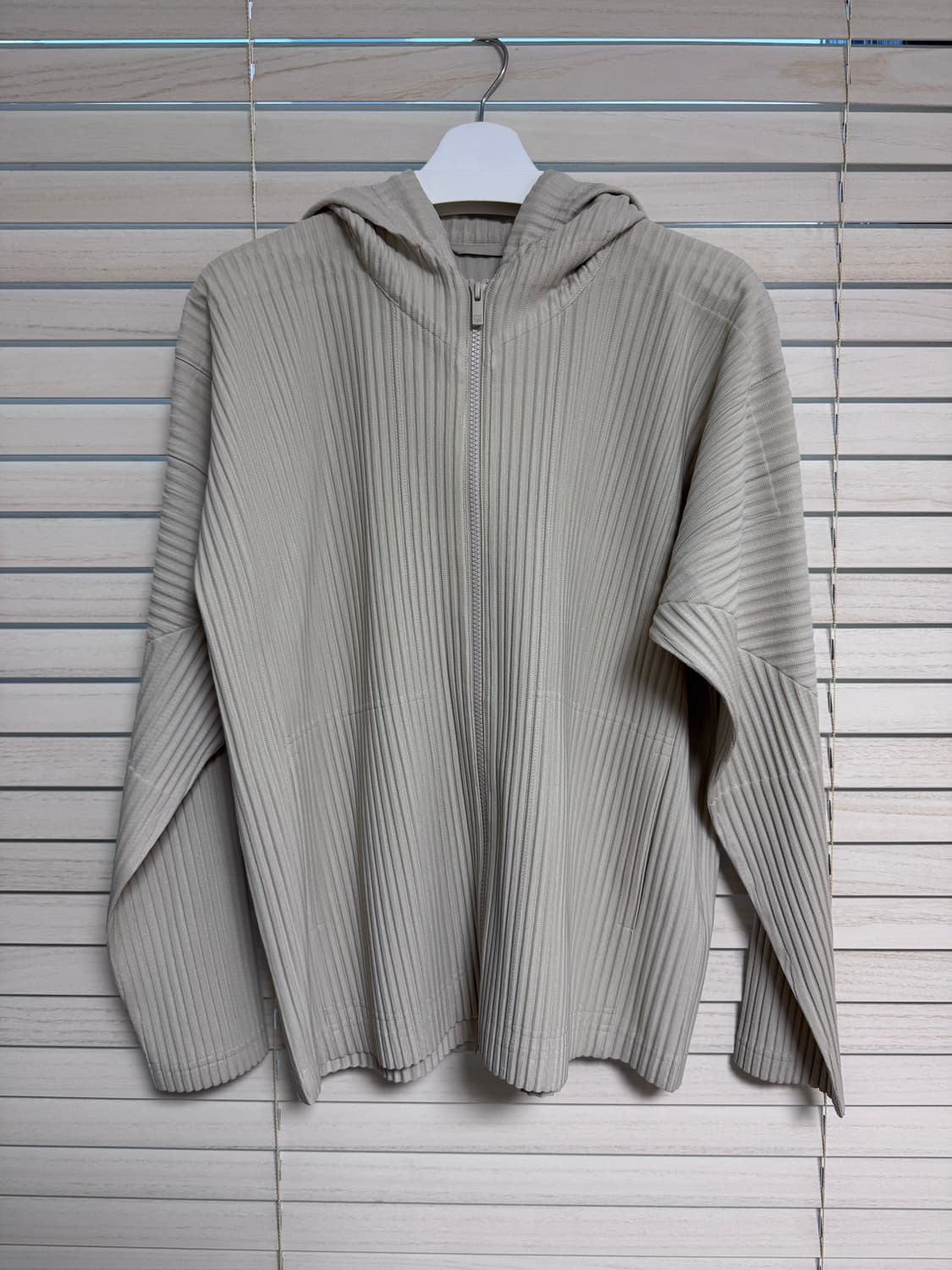 옴므플리세 후드집업 (아이보리) 상품이미지3