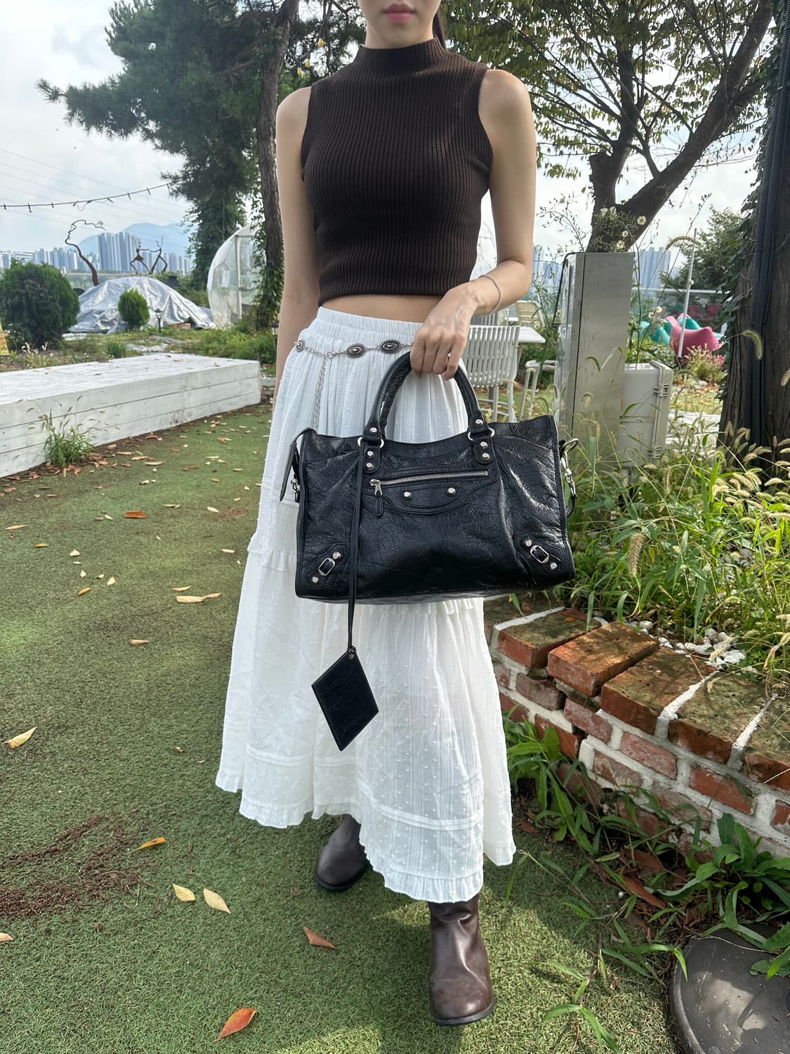 [A+ 정품] 발렌시아가 시티 모터백 미디움 블랙 상품이미지8