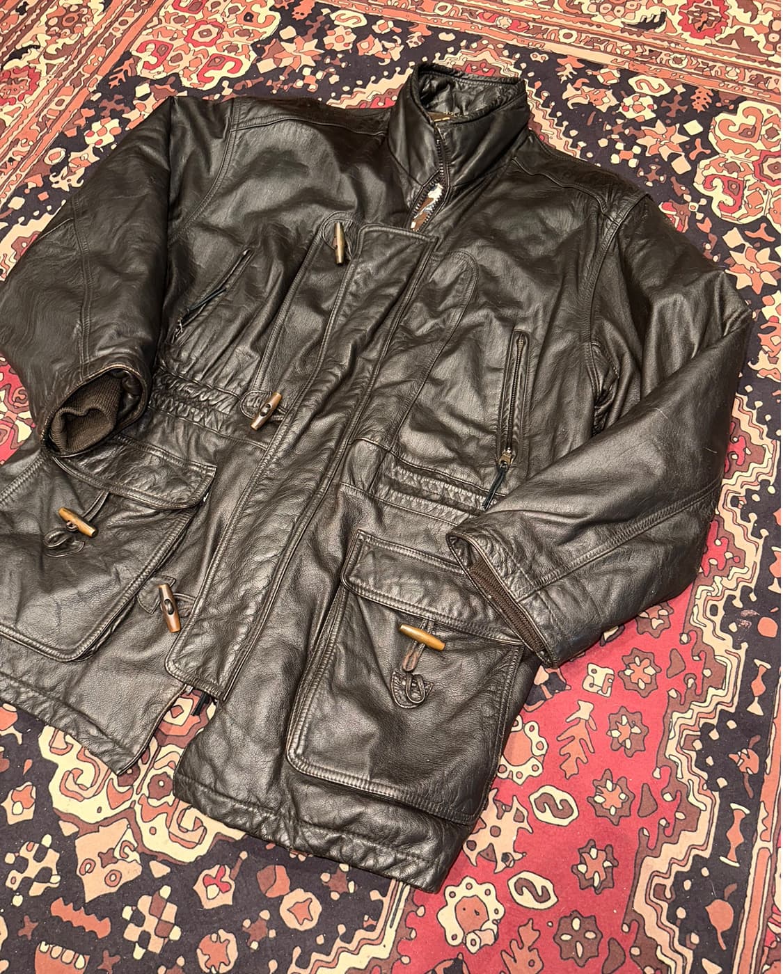 ( XXL ) 가죽코트 워크웨어 밀리터리 아메카지 빈티지가죽 가죽카코트 상품이미지2