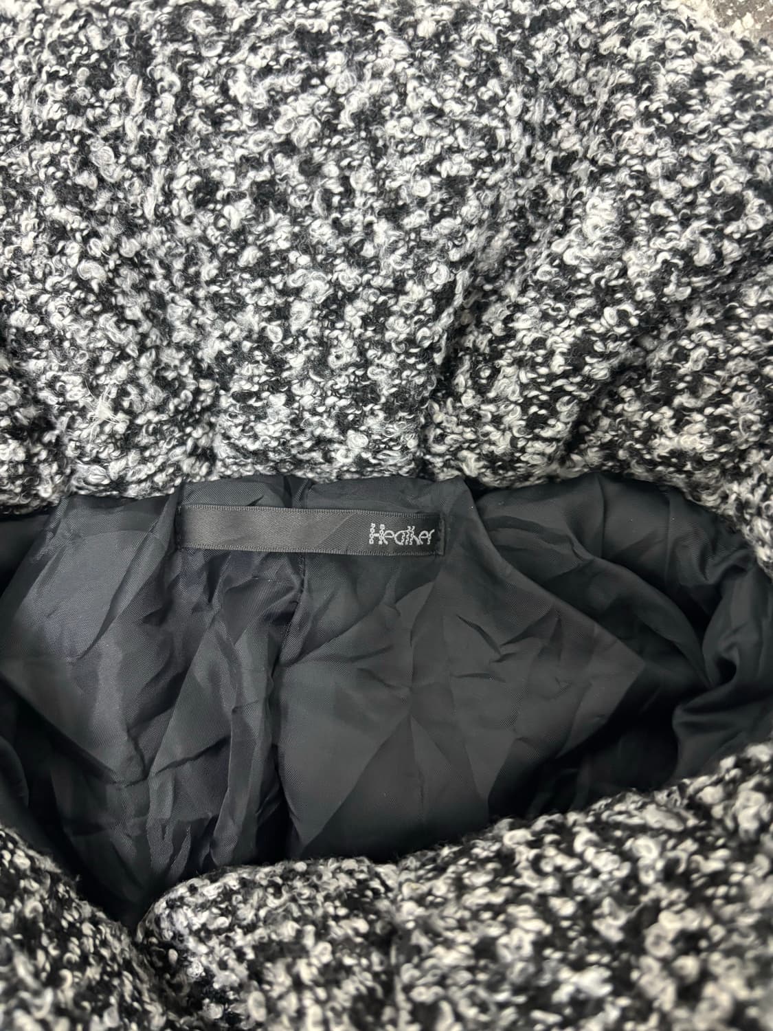 [Heather]Y2K Black&Grey Long Padding 상품이미지8