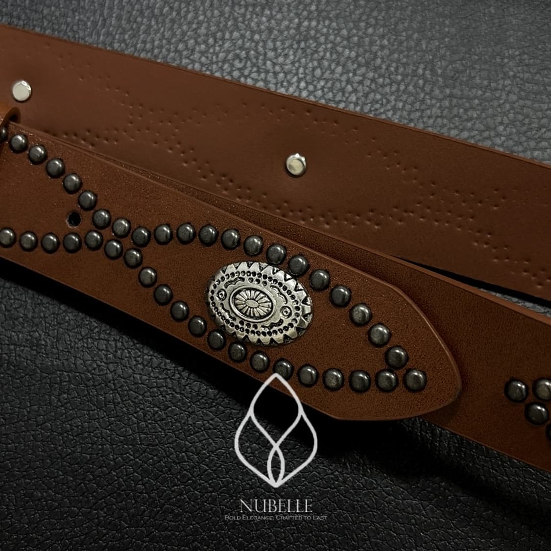 🌗 Ethnic stud belt / 에스닉 스터드 웨스턴 벨트 상품이미지4