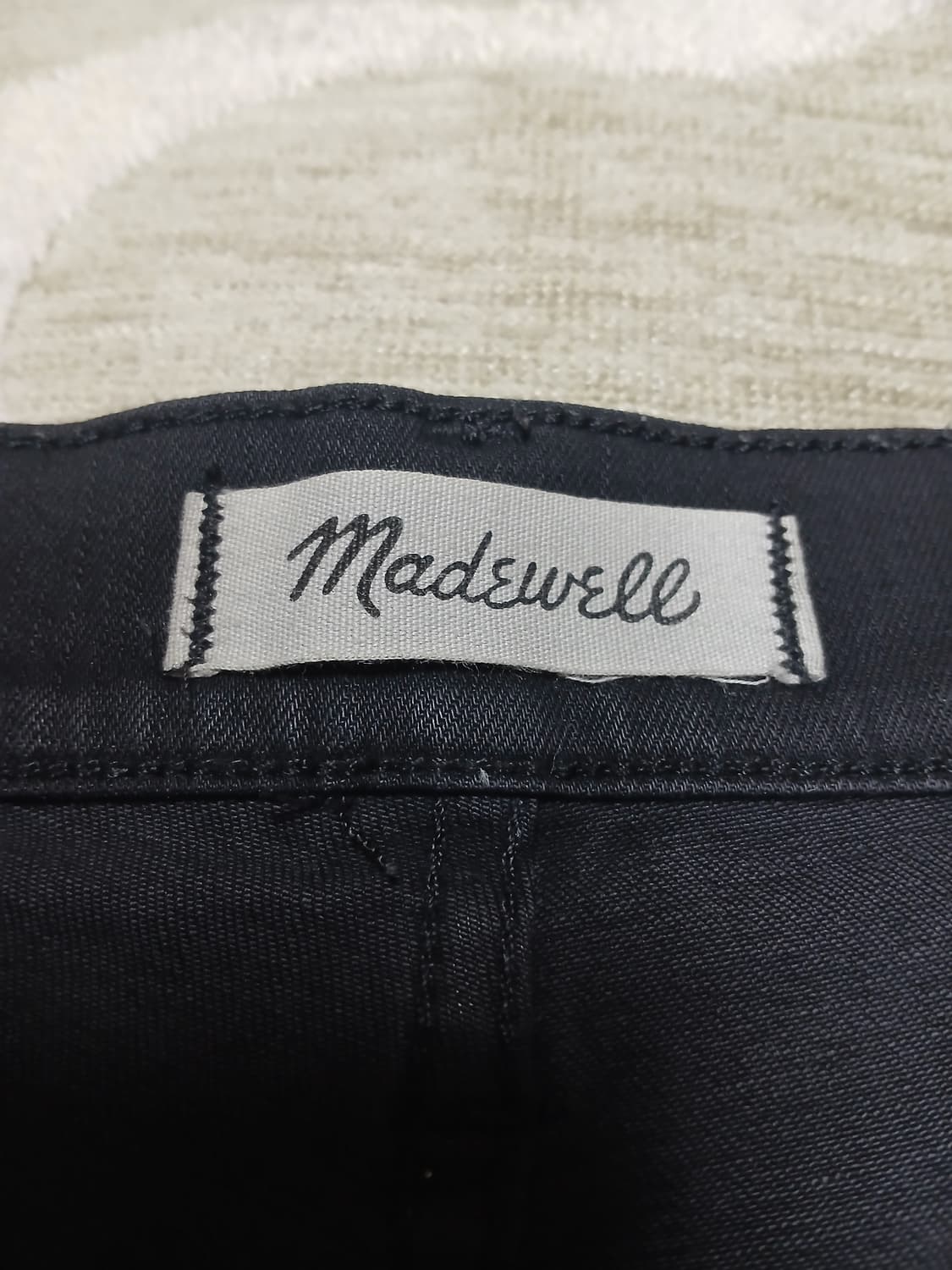 Madewell 블랙 컷팅 데님 팬츠  상품이미지6