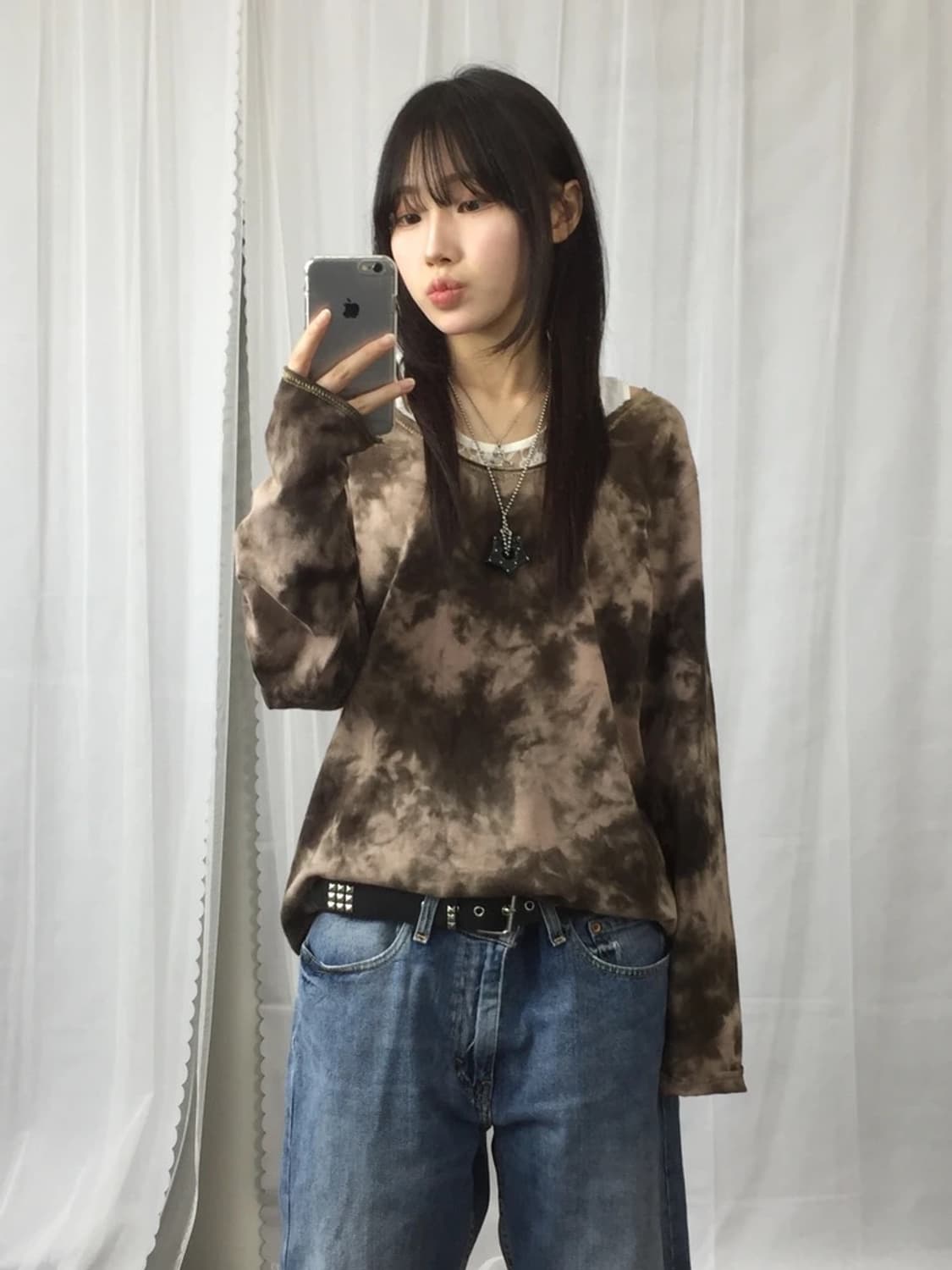 EDWIN Tie Dye Long Sleeve Top 상품이미지2