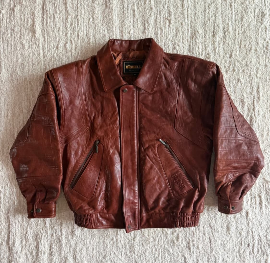 빅벨 양가죽 봄버 자켓 (착샷o) 상품이미지1