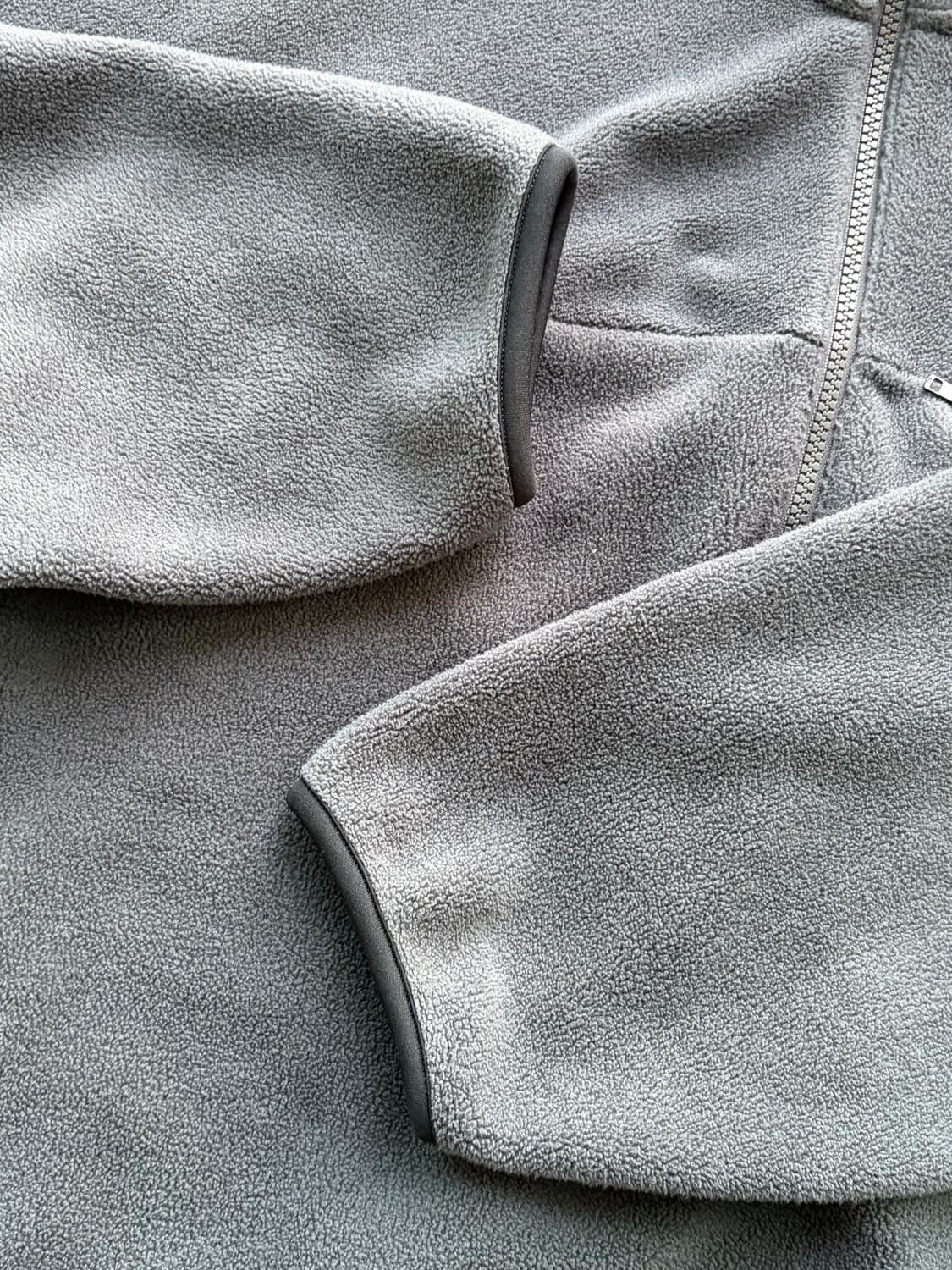 유니클로 신칠라 플리스 하프집업 다크 그레이 XL  상품이미지3