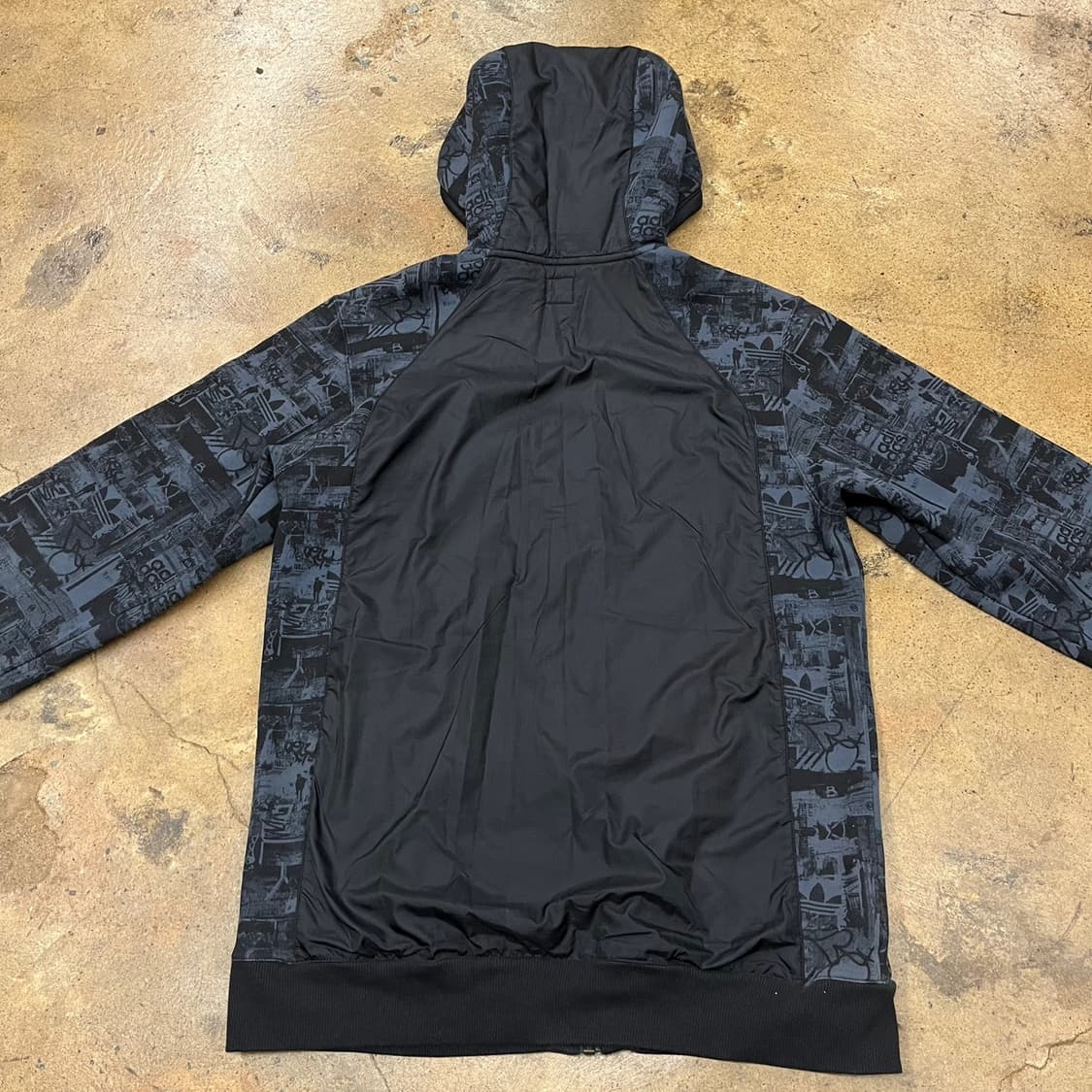 [정품/100] 아디다스 블랙 패턴 후드 집업 자켓 b19 상품이미지4