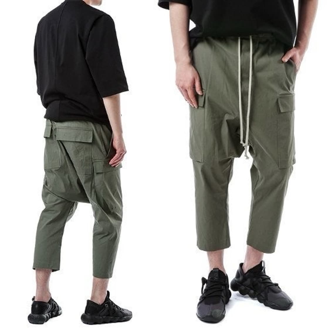 릭오웬스 17SS "WALRUS" 드로우스트링 크롭 카고 팬츠 EUCA 상품이미지1