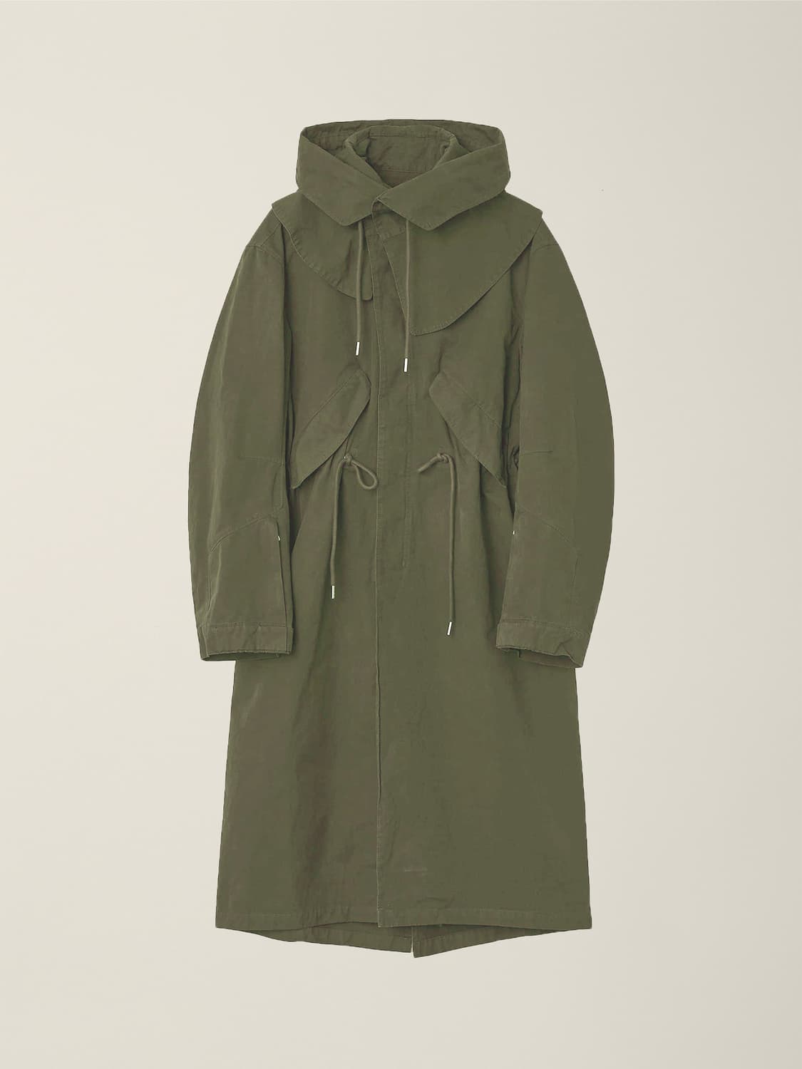 EE GARMENT DYED CURVED FISHTAIL COAT 상품이미지1