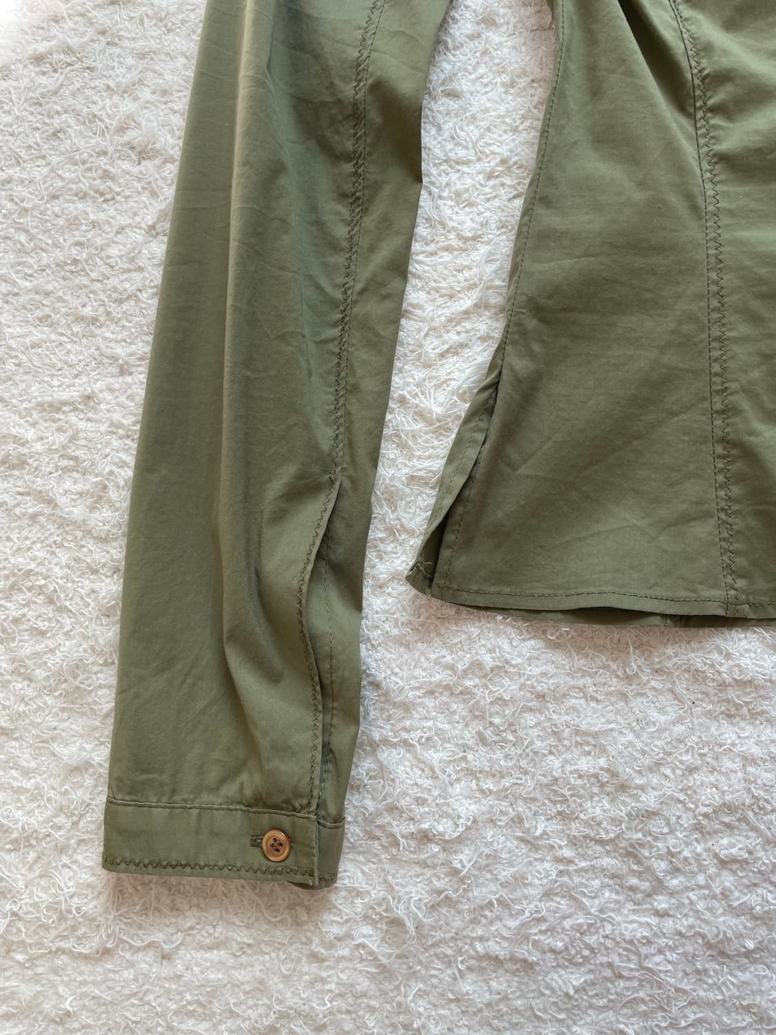 프론트 지퍼 셔링 셔츠 탑 상품이미지5