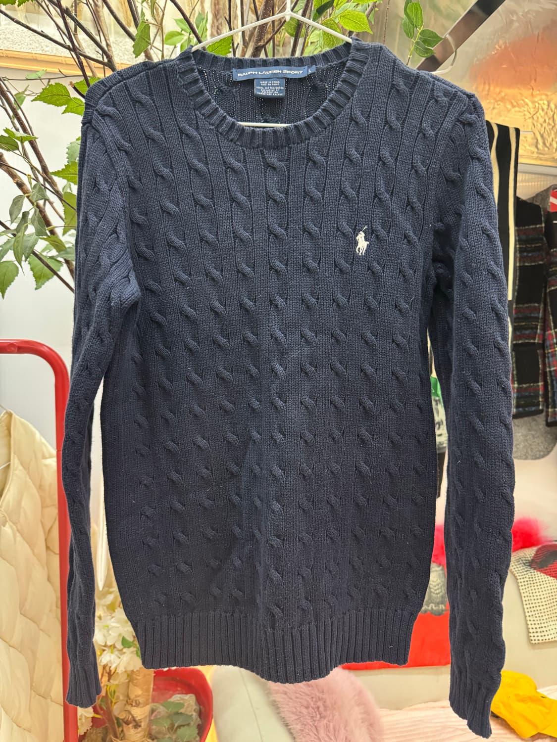 Ralph Lauren  폴로 랄프로렌 케이블 꽈베기 니트 - 네이비 상품이미지3