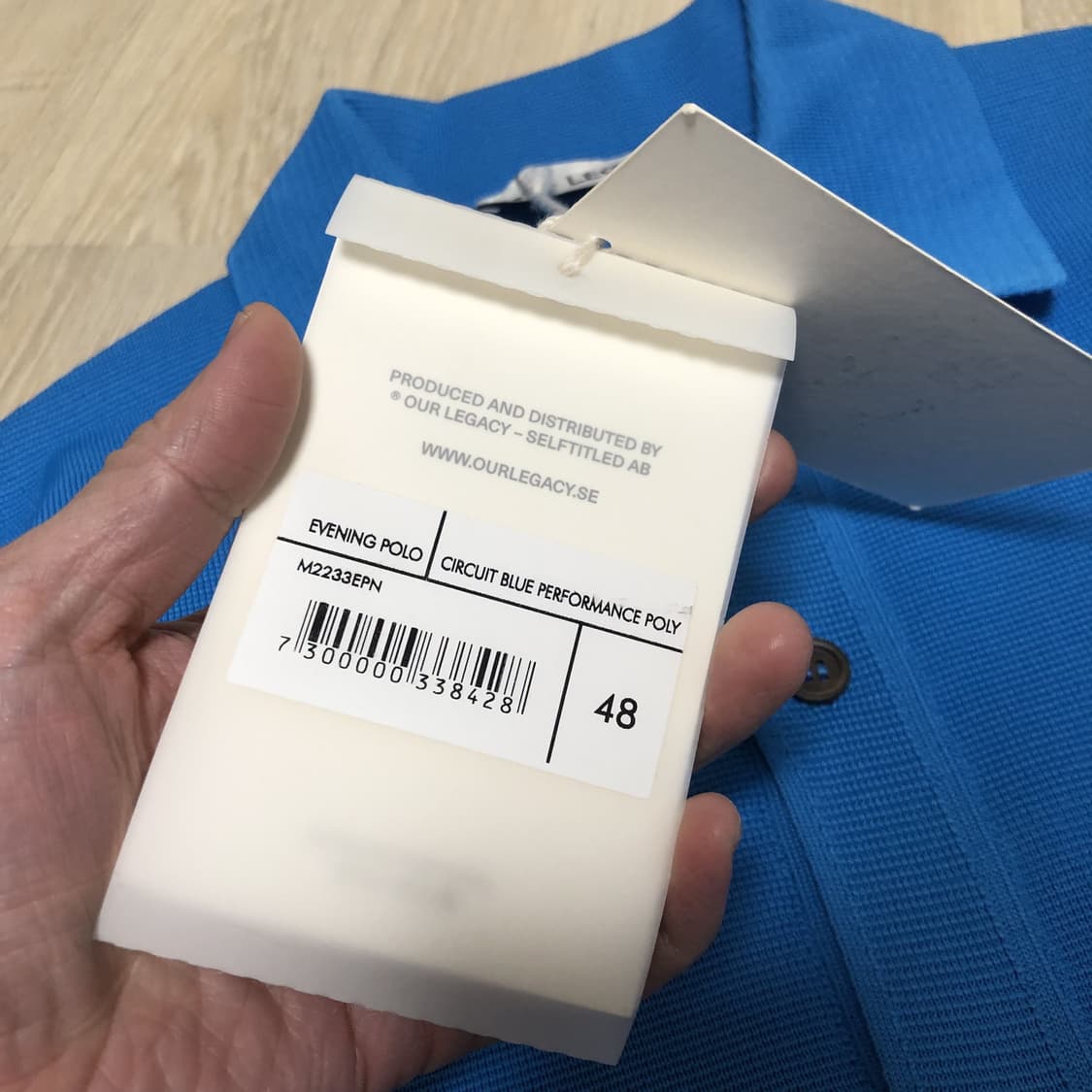 (48) 새상품 아워 레가시 OUR LEGACY 블루 이브닝 폴로 가디건 상품이미지3