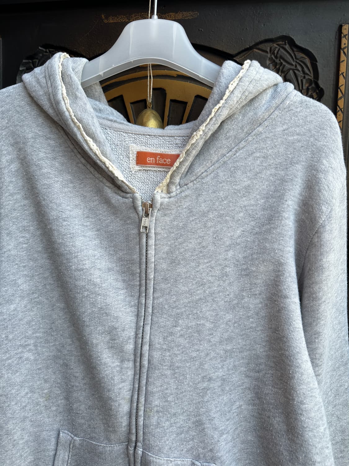 en face lace hoody zipup 상품이미지4