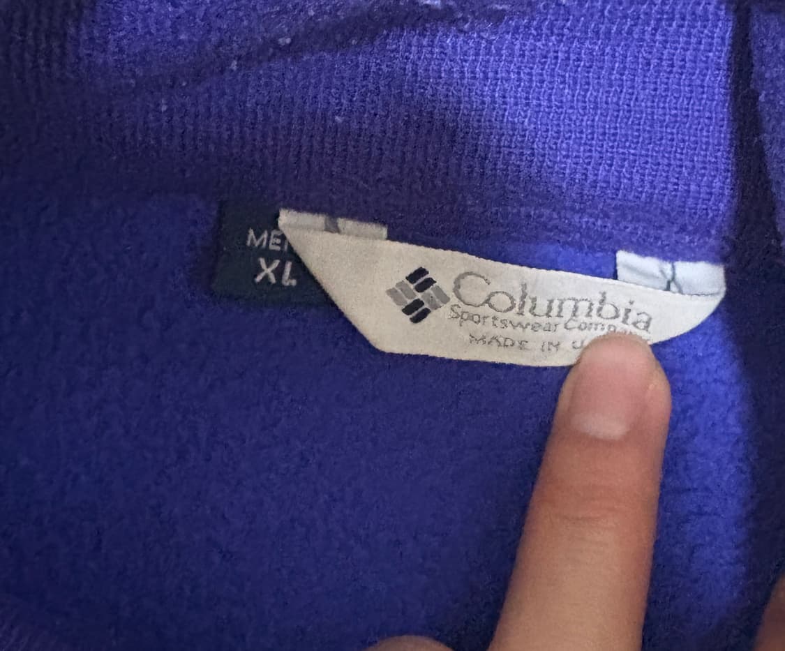 XL)90s~00s 콜럼비아 퍼플 후리스 집업 자켓 상품이미지4