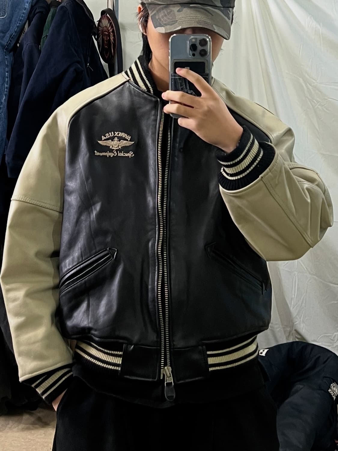 아비렉스 아이콘 가죽자켓 상품이미지3