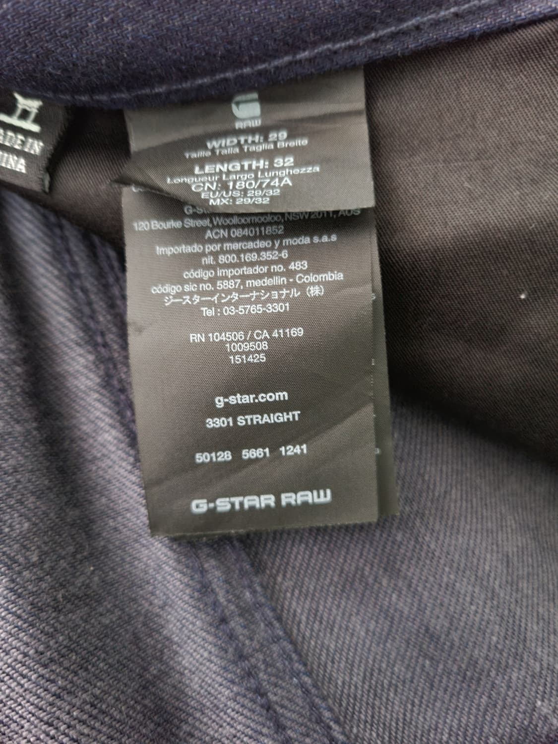지스타로우 Gstarraw. 3301 스트레이트 인디고 블루진 30사이즈 상품이미지6