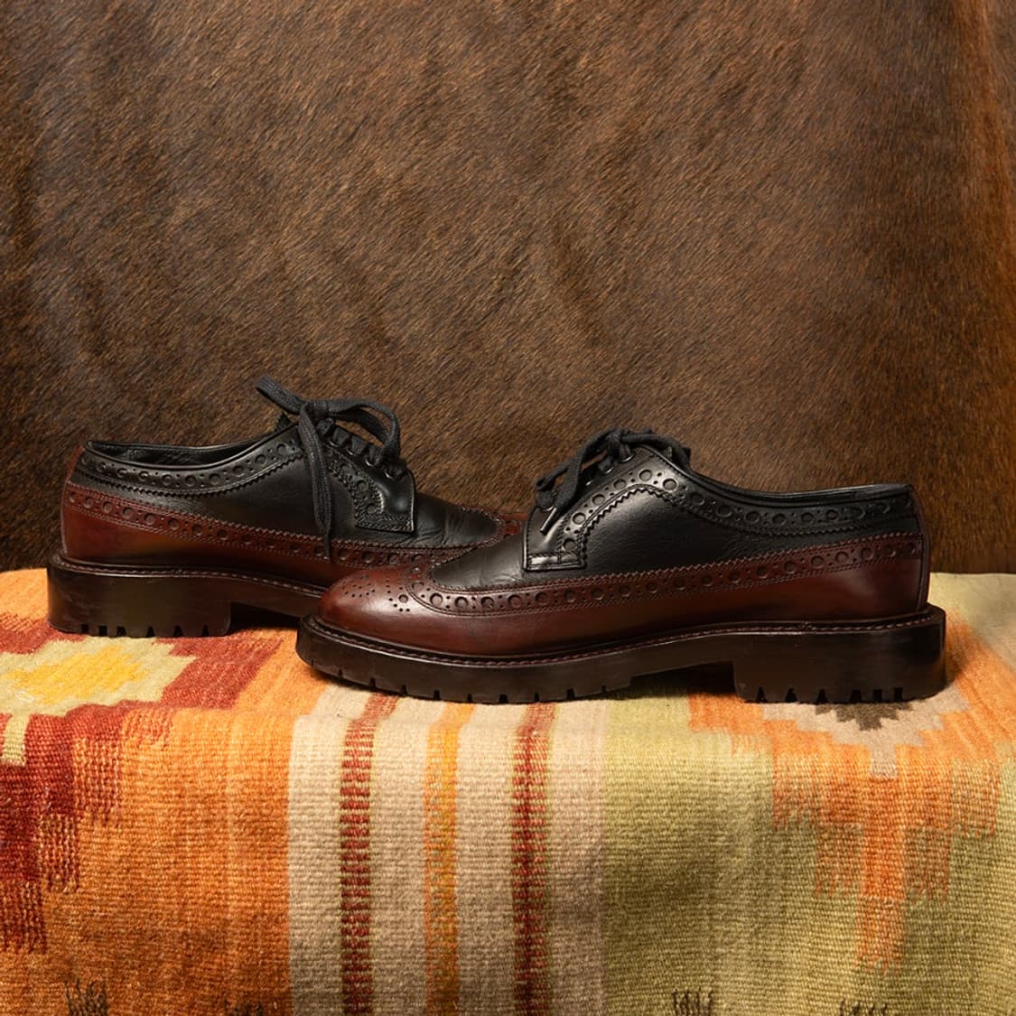 [270] 00s 버버리 런던 이태리메이드 투톤 윙팁 슈즈  상품이미지4