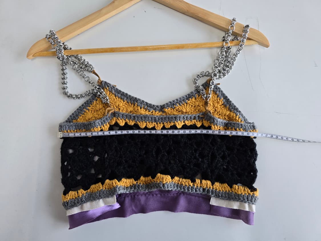 앤더슨벨 TRACK METAL KNIT 크로쉐크롭탑 S/M 상품이미지9