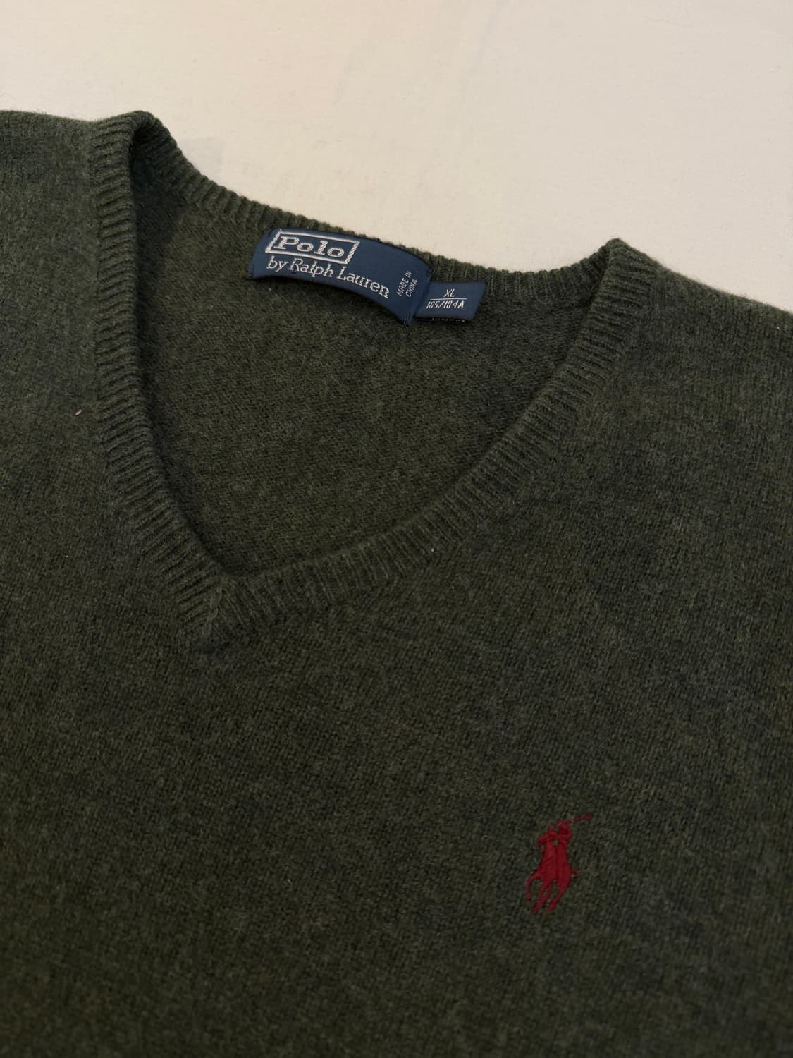 폴로 랄프로렌 딥 그린 말차맛 울 니트 상품이미지2