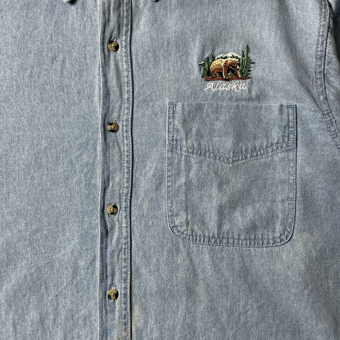 PRAIRIE MOUNTAIN 빈티지 코튼 데님 셔츠 A00590 상품이미지3