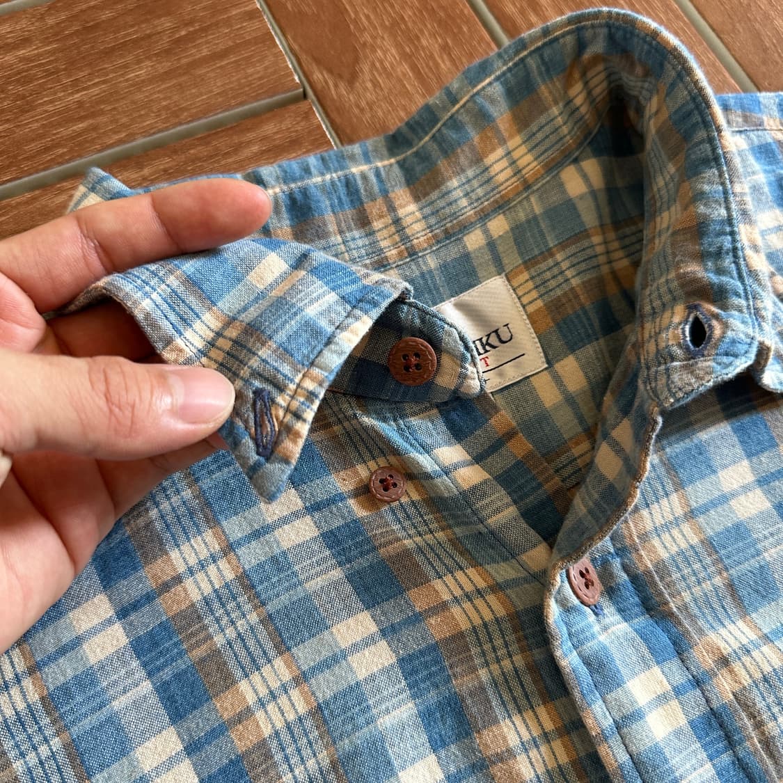 Gotariku Sport check cotton 1/2 shirts 상품이미지6